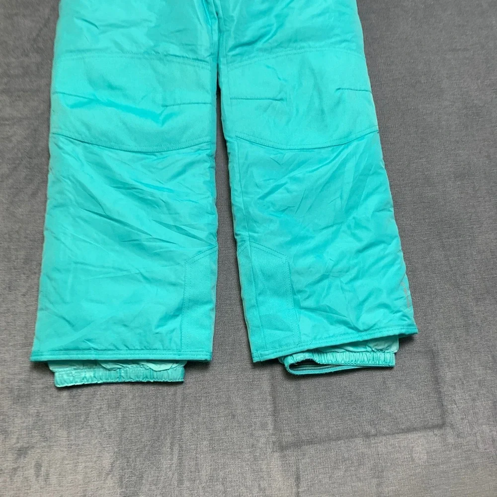 Champion Snow Bib Overall Girls Large Blue Adjustable Strap Insulated Zip Pocket